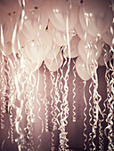 Helium Balloons with Long Curly Ribbons