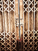 Old Fashioned Metal Grate Elevator Doors