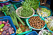 Tropisches Gemüse auf dem Markt, Chiang Mai, Thailand, Asien