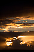 Wolken im Sonnenuntergang, Fuerteventura, Spanien