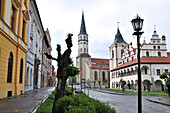 Blick auf Rathaus und St. Jakobskirche, Levoca, Slowakei, Europa