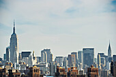 Skyline von Manhattan von Brooklyn aus geshen, New York, USA
