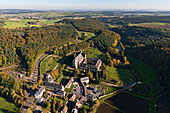 Aerial view of Himmerod Abbey, Cistercian abbey, Salm valley, Eifel, Rhineland Palatinate, Germany, Europe