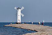Muehlenbake, Westmole, Hafeneinfahrt, Swina, Swinemünde, Ostsee, Insel Usedom, Polen