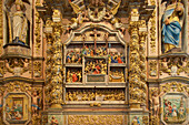 Side-altar, Enclos paroissial at Lampaul-Guimiliau, Finistere, Bretagne, France, Europe
