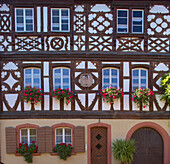 Burkheim, Historic city with half timbered houses, Kaiserstuhl, Baden Wuerttemberg, Germany, Europe