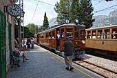Historische Eisenbahn Palma Soller, Bahnhof, Bunyola, Mallorca, Balearen, Spanien, Europa