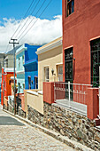 Bunte Häuser im Bo-Kaap Quartier, Kapstadt, Südafrika, Afrika