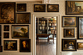 Frankfurter Goethe Haus, Blick vom Gemäldekabinett in die Bibliothek, Frankfurt am Main, Hessen, Deutschland, Europa