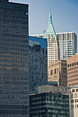 Blick auf die Hochhäuser von Downtown Manhattan, Manhattan, New York, USA, Amerika