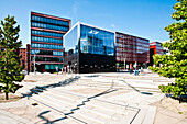 Informationspavillon zur Elbphilharmonie, Magellan-Terassen, Hafencity, Hamburg, Deutschland