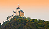 Marksburg castle on a hill, Rhineland Palatinate, Germany, Europe