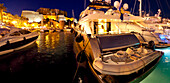 Expensive yachts in the harbor, Calvi, Corsica, France