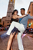 A night of Salsa dancing on Place de la République, Porto Vecchio, Corsica, France