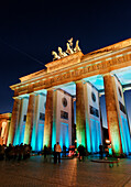 Brandenburg Gate at Parisian Square, Festival of Lights, Berlin Mitte, Berlin, Germany