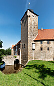 Moated castle Kapellendorf with bridge, Weimar, Thuringia, Germany