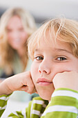 Portrait of a boy thinking