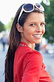 Portrait of a young woman smiling