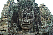 Gopuram, Faces at Bayon temple, Angkor Thom, Angkor, Cambodia, Asia