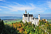 Blick auf Schloss Neuschwanstein, Oberallgäu, Bayern, Deutschland