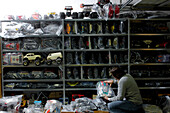 Model cars, collector, Hamburg, Germany