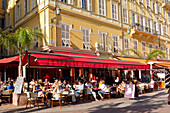 Strassencafe, les Ponchettes, Blumenmarkt, Cours de Saleya, Côte d Azur, Nizza, Provence, Frankreich