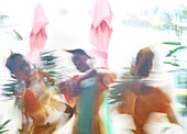 Three dancers,  Ati Atihan festival, Kalibo, Aklan, Panay Island, Visayas, Philippines