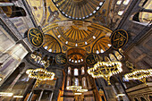 Interior view of the Hagia Sophia, Istanbul, Turkey, Europe