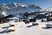 Sessellift über die Skipiste, SkiSeiser Alm, Eisacktal, Südtirol, Trentino-Alto Adige, Italien