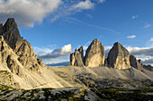 Three Peaks, Sexten Dolomites, Puster valley, UNESCO World Nature Site, Dolomites, South Tyrol, Trentino-Alto Adige, Italy