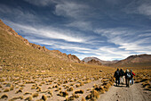Trekkers on Copa Coya, San Pedro De Atacama, Chile