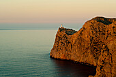 Views of the lighthouse at sunset, Cap de Formentor, Mallorca, Balearic Islands, Spain