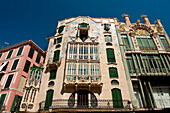 Modernismo style architecture buildings in Palma, Majorca, Spain