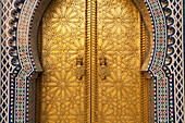 Small entrance door to The Royal Palace, Fez, Morocco