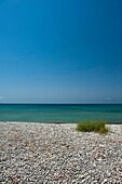 Looking out to sea from Sa Caleta beach, Ibiza, Spain