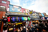 Shops In Camden High Street As Part Of The Famous Camden Market, Camden Market, North London, London, Uk