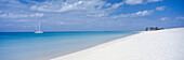 Yacht moored off Palm Beach, Barbuda, Antigua and Barbuda