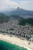 Ariel view of Copacabana Beach, Rio de Janeiro, Brazil
