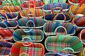 Baskets at market in Burma (Myanmar), Baskets at Ingle Lake market in Burma (Myanmar).