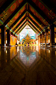 Main prayer hall of Wat Sri Pra Du, Ubon Ratchathani, Isan, Thailand, Asia