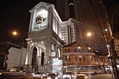 Thailand, Bangkok, State Tower, night street scene, traffic