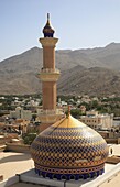 Oman, Al-Dakhiliyah, Nizwa, mosque, dome, minaret