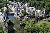 Luxembourg, general aerial view, Vauban Towers
