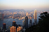 China, Hong Kong, Victoria Harbour, skyline, panorama