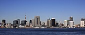 Japan, Tokyo, harbour skyline panorama