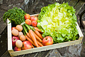 Crate of vegetables