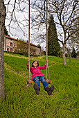 Girl on a swing