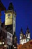 Czech Republic, Prague, Old Town Hall, Tyn Church