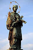 Czech Republic, Prague, Charles Bridge, St John of Nepomuk statue