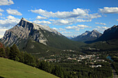 Canada, Alberta, Banff National Park, Mount Rundle, Banff townsite